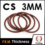 Brown FKM O-Rings CS3mm – Heat & Chemical Resistant Seals Rubber O-Ring Seals Richie's