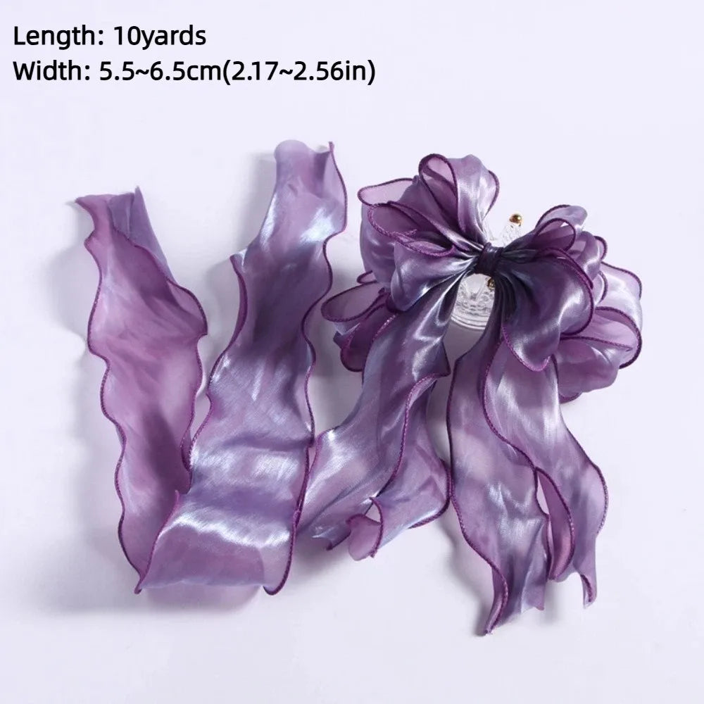 10 Yards Shiny Metallic Wavy Edge Ribbon – Crafts & Gift Wrap Decorative Craft Ribbon Richie's