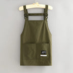 Professional Barber Apron – Waterproof Canvas Work Apron Work Apron Richie's Dark Green-Short