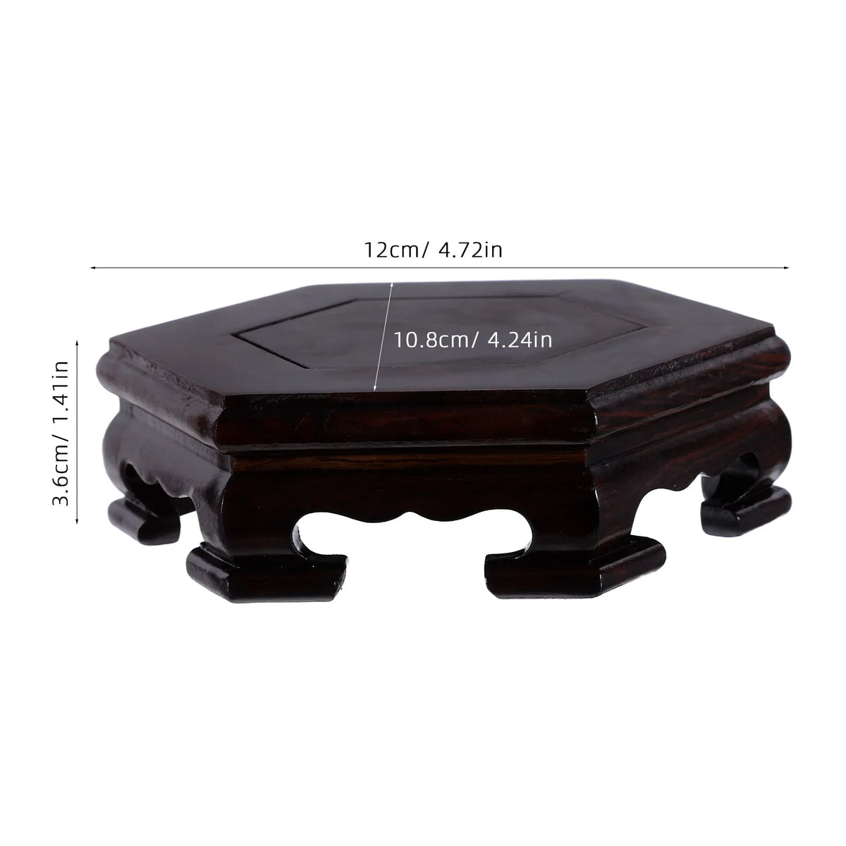 Wooden Hexagon Display Stand – Solid Wood Pedestal Riser Base Wood Display Stand Richie's