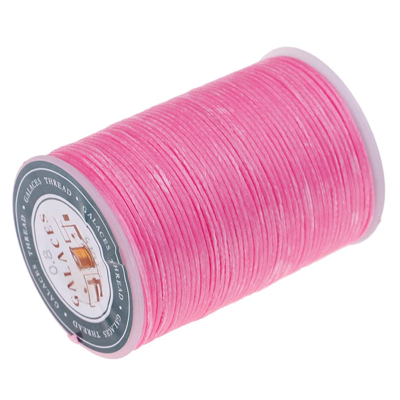 0.8mm Waxed Polyester Thread 90m – High-Strength DIY Sewing Cord Waxed Craft Thread Richie's Pink
