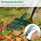 Adjustable 51.6" Garden Leaf Rake – 11-Prong Carbon Steel Garden Leaf Rake Richie's