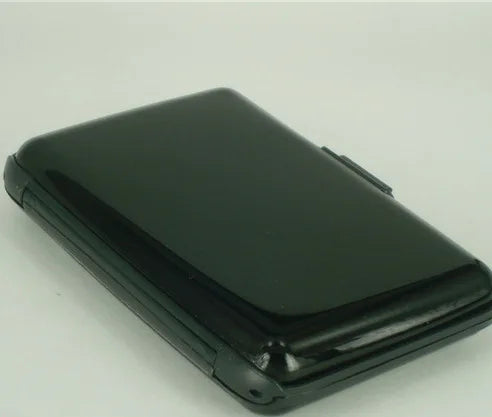 Aluminum RFID Blocking Card Holder Slim Hard Case Wallet RFID Card Holder Richie's black