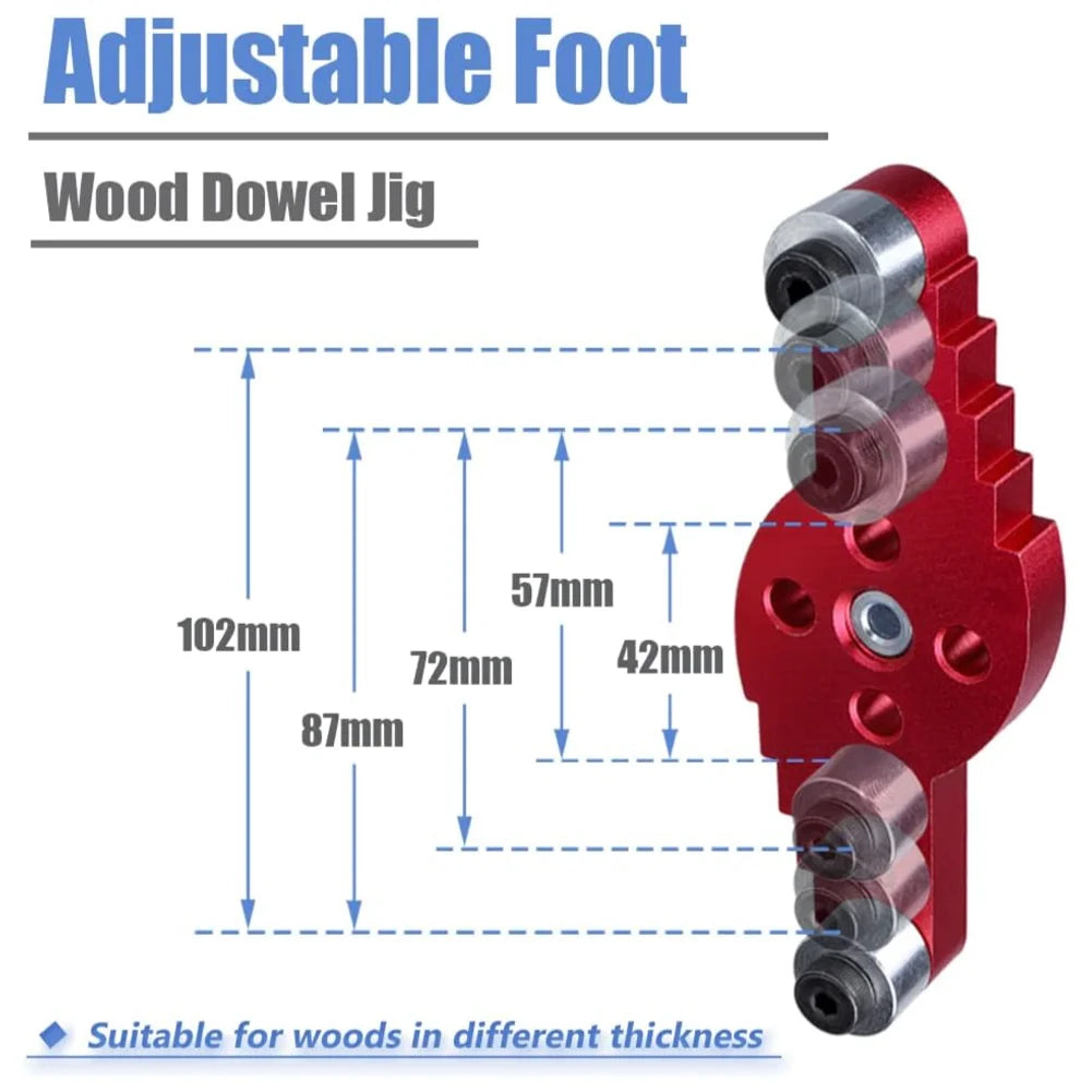 2-in-1 Pocket Hole Drilling Jig & Wood Dowelling Locator Woodworking Drilling Jig Richie's