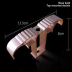 Aluminum Curtain Rod Bracket – Single & Double Hang Curtain Rod Bracket Richie's RoseGold-TopMounted2