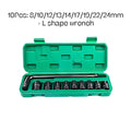 10pc 1/2" Drive Metric Deep Impact Socket Set | Pneumatic Impact Socket Set Richie's 10Pcs 8-24mm