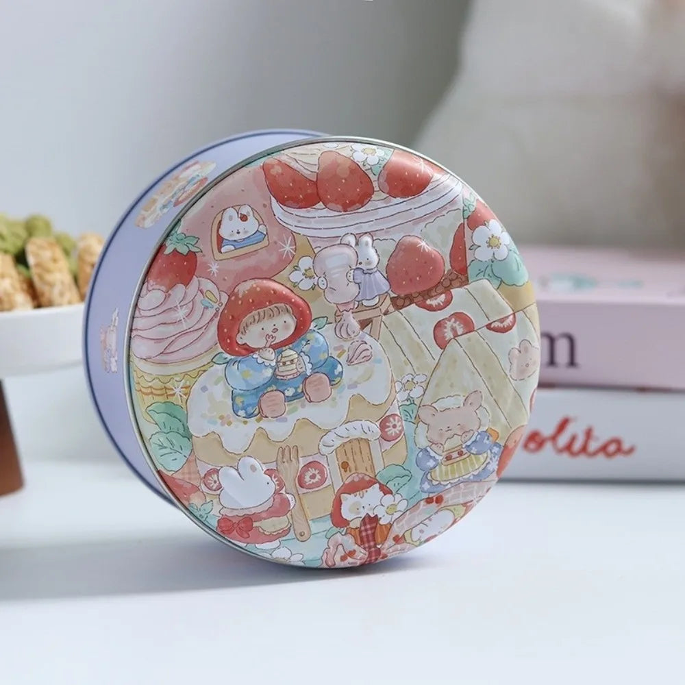 Round Cookie Tin Box | 3D Cartoon Candy Storage Can Cookie Tin Box Richie's 4 1Pc