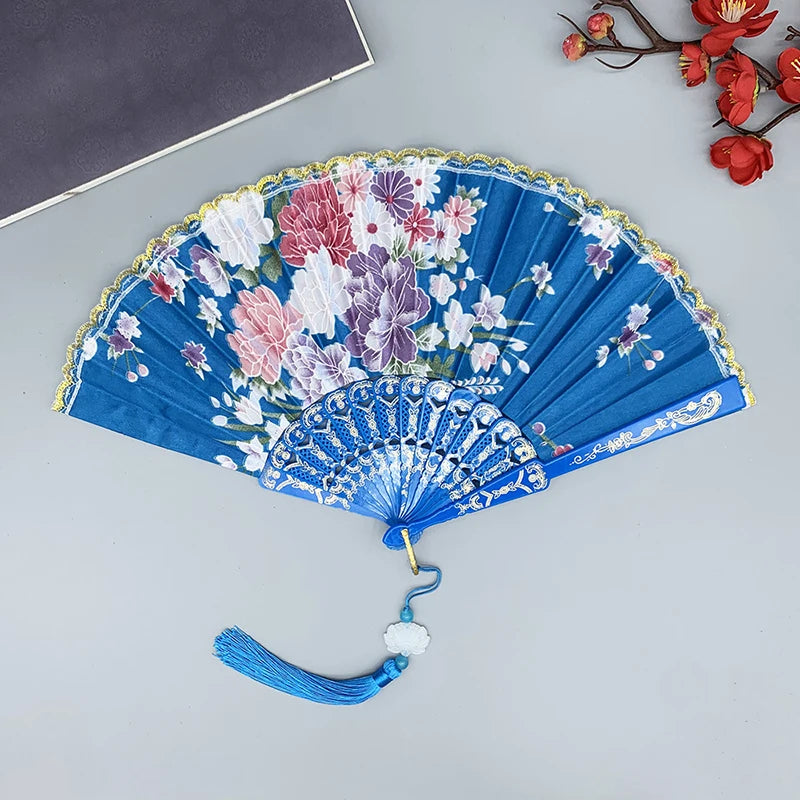 Vintage Silk Folding Hand Fan – Décor, Dance & Gift Decorative Folding Fan Richie's A3