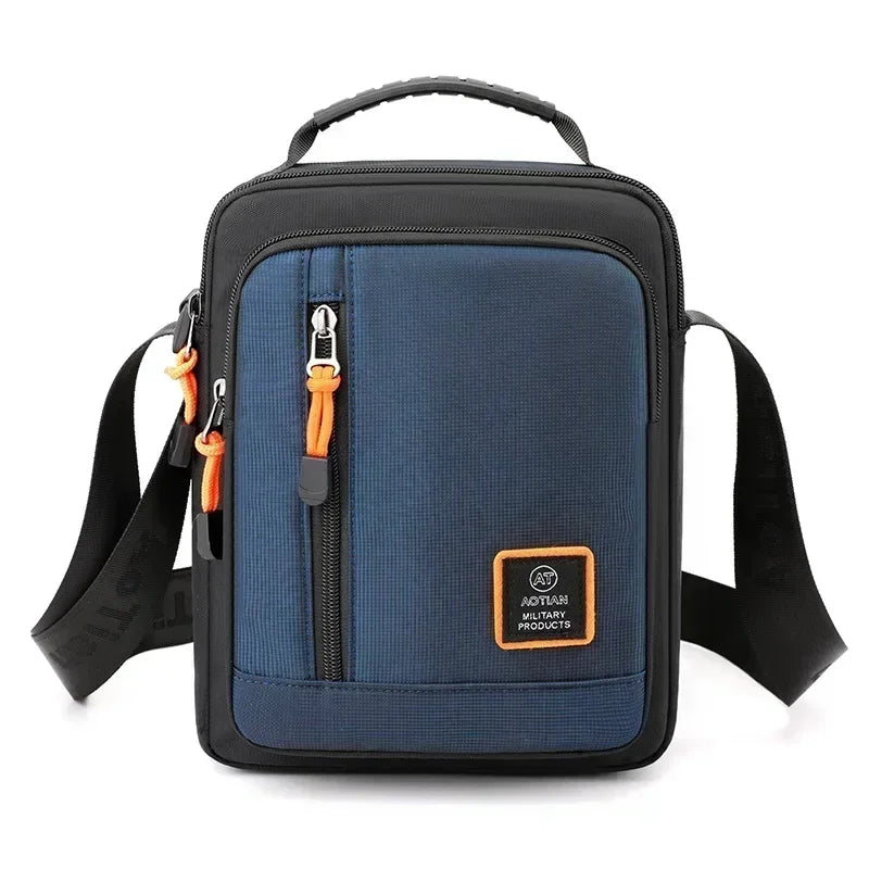 Men's Nylon Crossbody Messenger Bag – Casual Shoulder Handbag Men's Crossbody Bag Richie's blue large