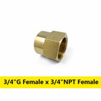 Brass G BSP Female to NPT Male Thread Pipe Fitting Adapter Pipe Fitting Adapter Richie's G 3-4- F x3-4- NPT F