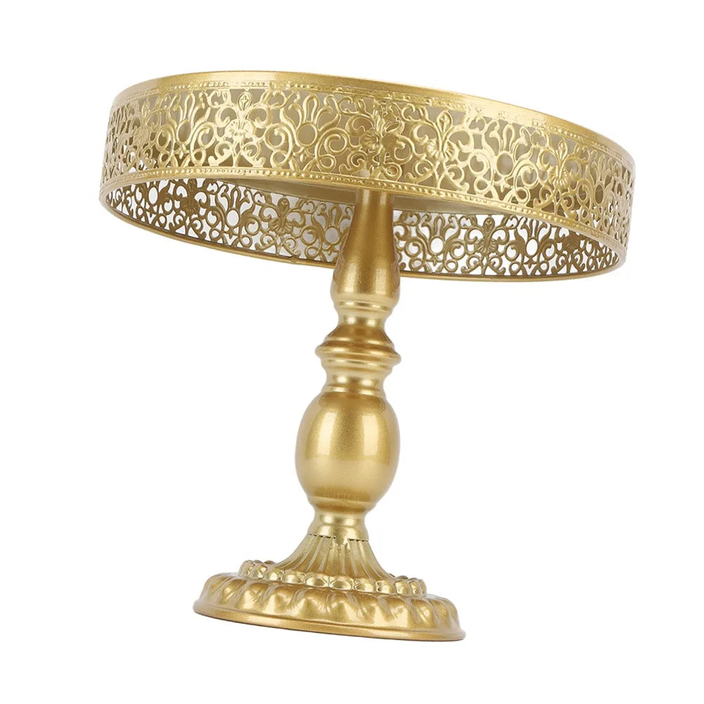 Stainless Steel Lace Dessert Stand – Gold Cake Display Tray Cake Dessert Stand Richie's