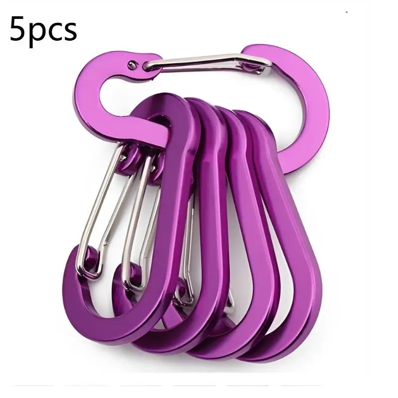 5-Pack Mini Aluminum Carabiner Clips – Scratch-Resistant Carabiner Clips Richie's A7