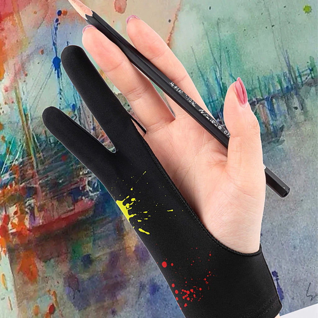 Artist Two-Finger Drawing Gloves – Smudge-Proof Tablet Gloves Artist Drawing Gloves Richie's