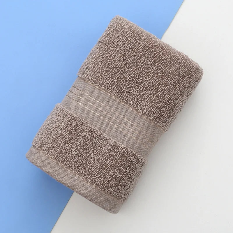 Thickened 100% Cotton Towel – Soft, Absorbent, Skin-Friendly Cotton Bath Towel Richie's gray 1pc 35x75cm