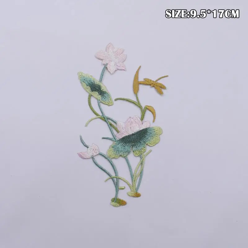 Embroidered Flower Applique Iron-On Patch for Clothes & DIY Embroidered Applique Patch Richie's C