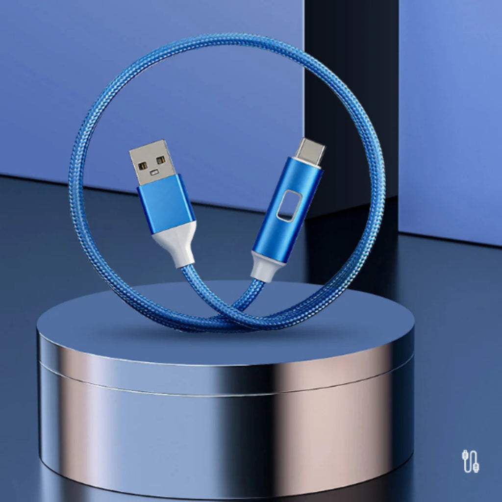 120W LED Glowing USB-A to Type-C Fast Charging Cable 1M USB Charging Cable Richie's