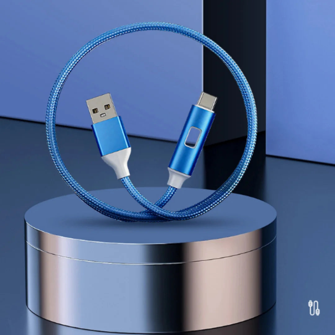 120W LED Glowing USB-A to Type-C Fast Charging Cable 1M USB Charging Cable Richie's