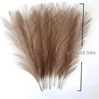 10pcs Faux Reed Grass Feather Stems – Artificial Home Décor Artificial Flower Stems Richie's