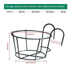 Adjustable Iron Hanging Plant Rack – Balcony Railing Pot Holder Hanging Plant Rack Richie's L 25cm Black