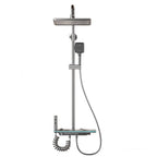 Brass Thermostatic Shower Set Digital Display Piano Button Gun Gray Thermostatic Shower Set Richie's