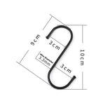 10pcs Stainless Steel S-Hooks for Kitchen, Bathroom & Home S-Shaped Hooks Richie's black 10cm 10pc