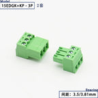 15EDGK PCB Screw Terminal Block 2–24 Pin Plug-In Connector Set PCB Terminal Block Richie's 3P 3.81MM 1 Set