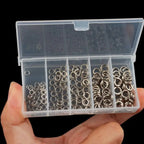 200PCS Stainless Steel Fishing Split Rings 5-Size Lure Connector Set Fishing Split Rings Richie's
