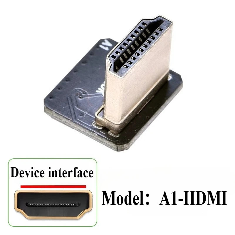 Raspberry Pi 4 Micro HDMI FFC Flat Cable 90° 20-Pin FPV HDMI FFC Cable Richie's HDMI (A1)