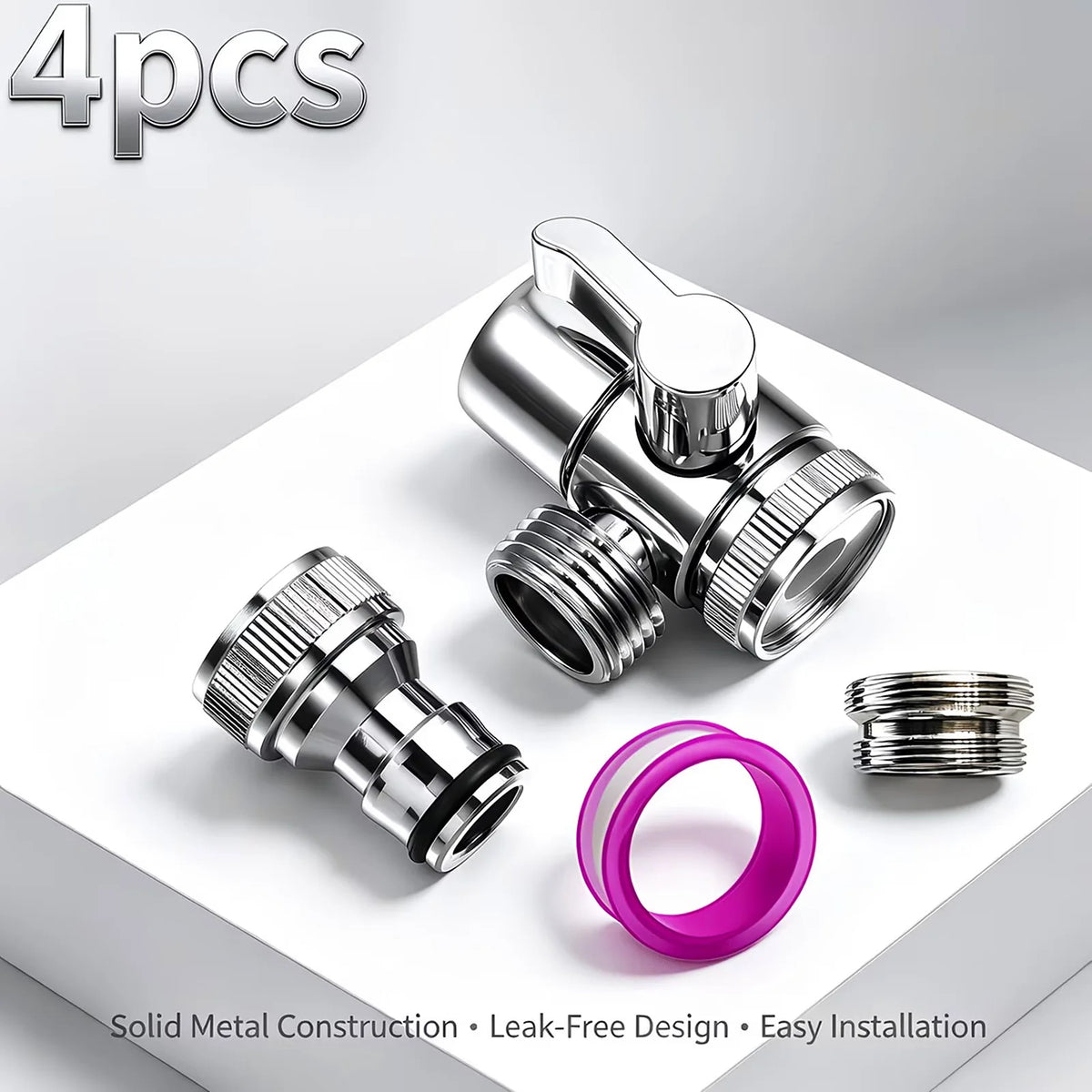 3-Way Faucet Water Splitter Valve M22/M24/G1/2 Copper Faucet Diverter Valve Richie's Alloy water