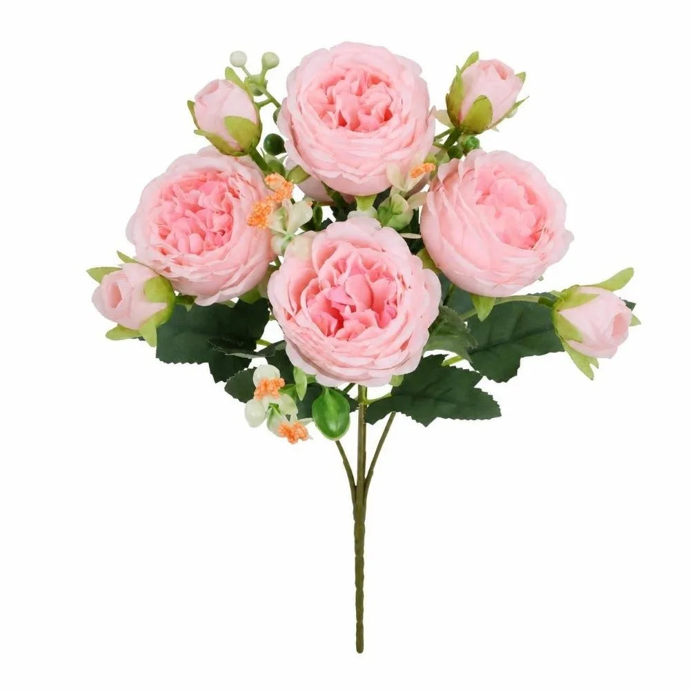 Faux Silk Artificial Roses Long Stem Fake Flowers – Home & Wedding Artificial Silk Flowers Richie's Light Pink