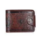 Men's 100 Dollar Bill Embossed PU Leather Wallet Men's Wallet Richie's Coffee