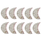 10PCS Rattan Ball Star Heart Moon Fish Xmas Tree Ornaments Christmas Ornaments Richie's 8cm moon-white