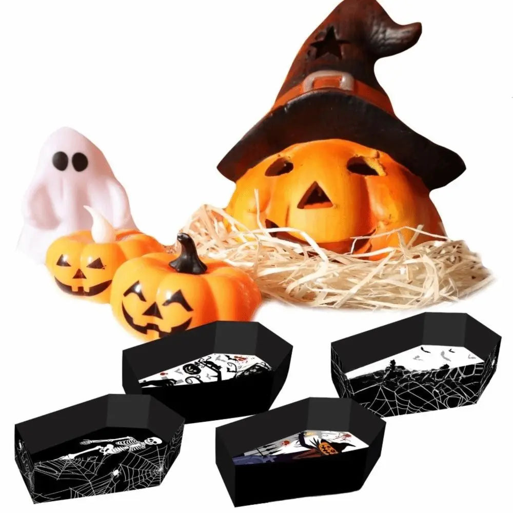 Halloween Paper Cookie Gift Boxes Snack Trays – 12 Pack Cookie Gift Boxes Richie's