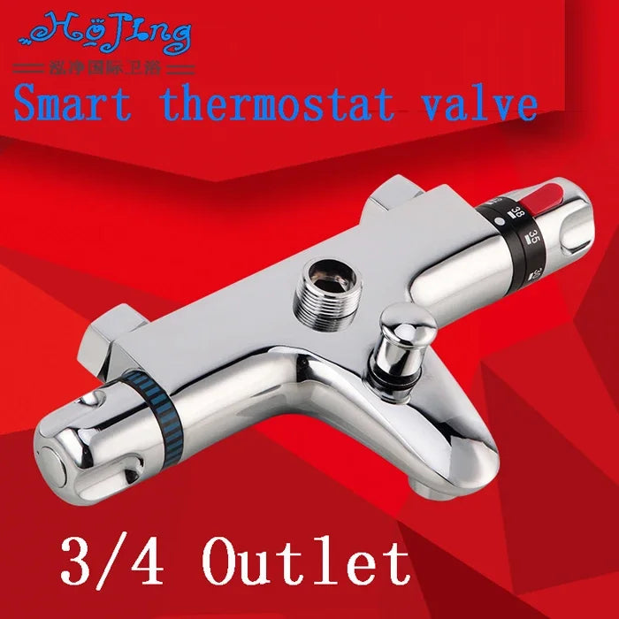 Thermostatic Bath Shower Mixer Valve – Chrome Wall Mounted Thermostatic Shower Valve Richie's DN20