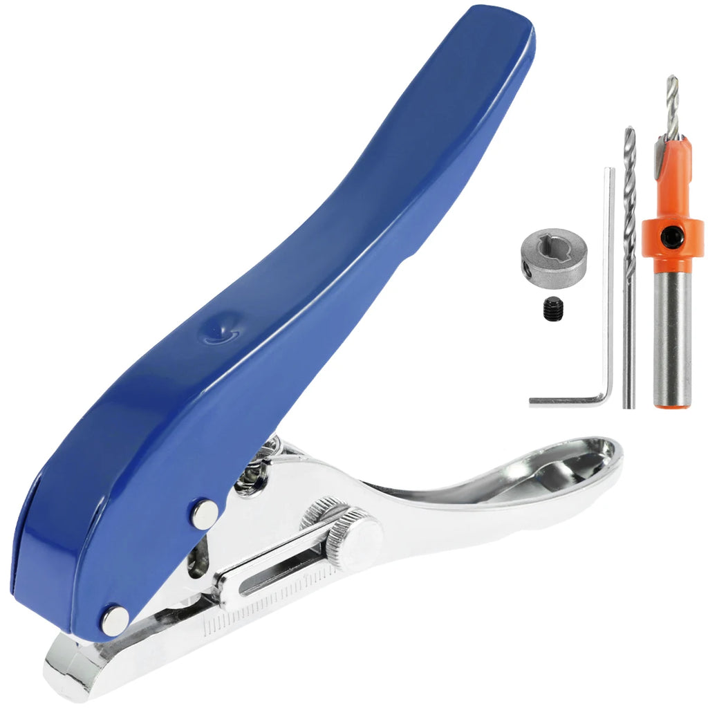 5/16" Handheld Single Hole Punch – Metal, Portable for Cards & Paper Single Hole Punch Richie's Blue