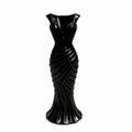 3D Printed Gown-Shaped Flower Vase | Elegant Dress Design Decorative Vase Richie's Black