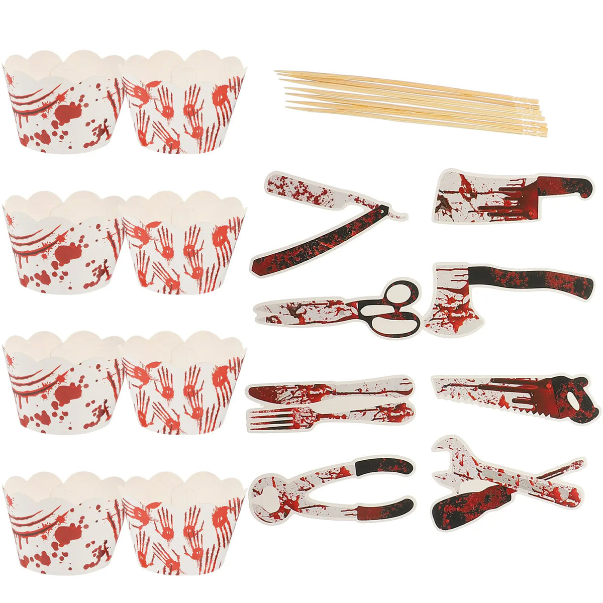 Halloween Cupcake Wrappers & Topper Kit – 2 Set Party Decor Cupcake Decoration Kit Richie's other