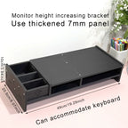 Multi-Compartment Desktop Organizer with Drawer & Monitor Stand Desktop Organizer Stand Richie's