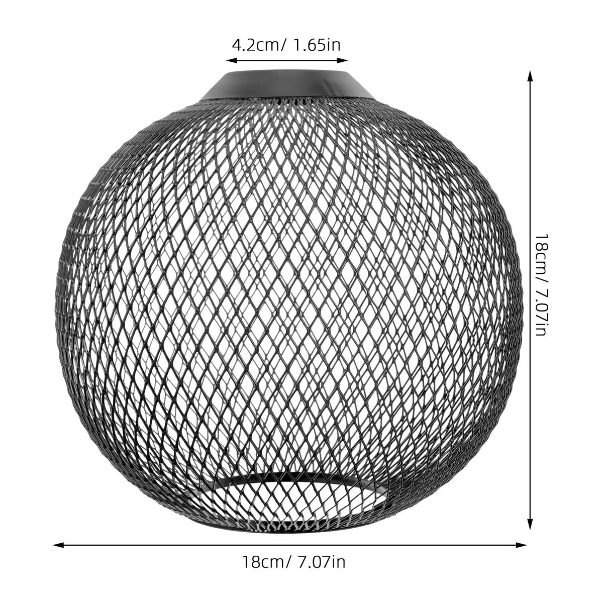 Globe Wire Lampshade Hollow Metal Pendant Light Cover – Black Pendant Lamp Shade Richie's Black