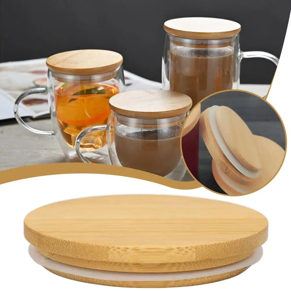 Round Wood Mason Jar Lids with Silicone Seal – 5 Sizes Mason Jar Lid Richie's