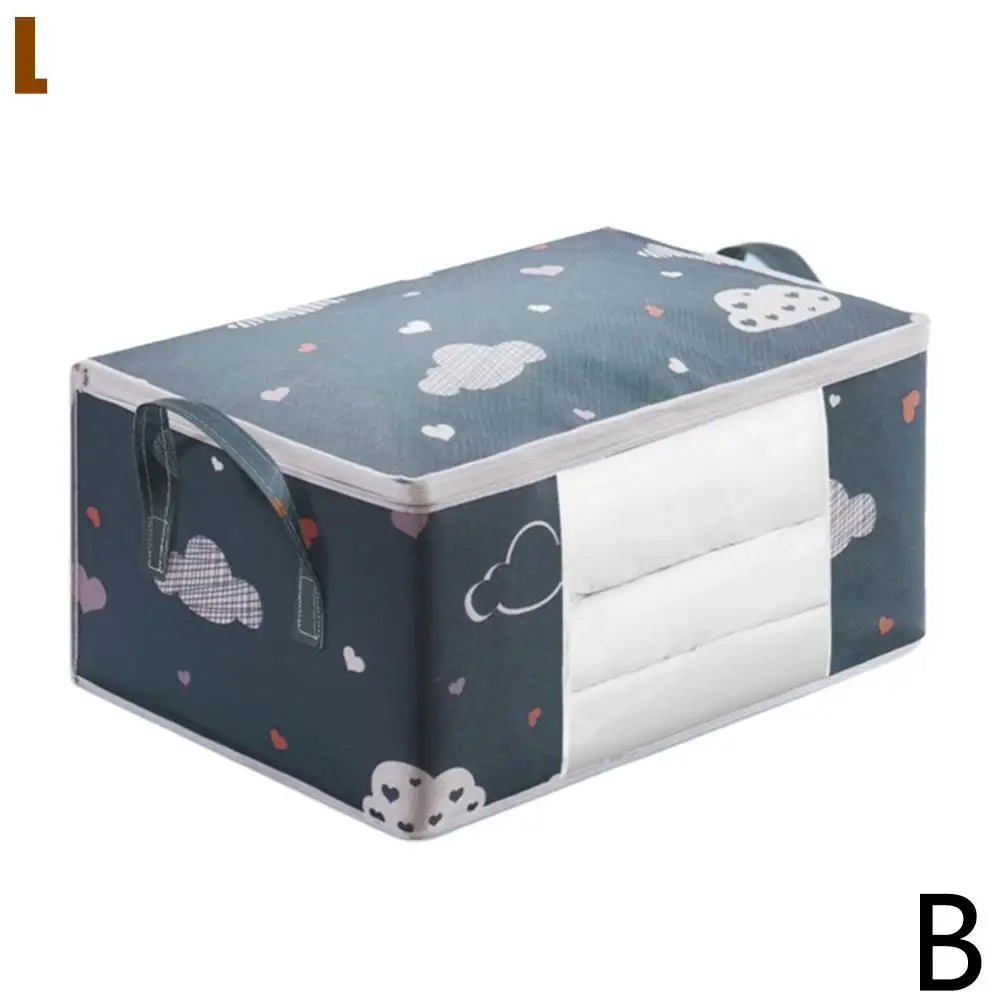 Quilt & Duvet Storage Bag – Moisture-Proof Closet Organizer Bedding Storage Bag Richie's navy blue-L