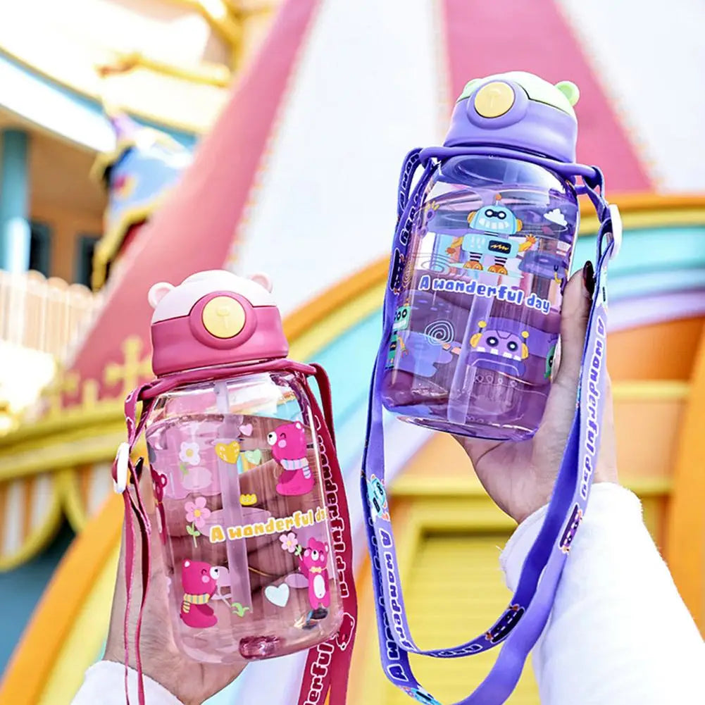 Kids BPA-Free Water Bottle with Straw 650ml – Leakproof Kids Water Bottle Richie's