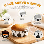 100pcs 68ml Oval Aluminum Foil Cheesecake Baking Cups Foil Baking Cups Richie's