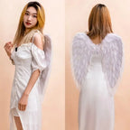 Handmade Feather Angel Wings Cosplay Party Props – Black White Pink Costume Angel Wings Richie's