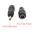 5.5mm to 3.5mm DC Power Connector Adapter Female to Male DC Power Adapter Richie's 10Pcs