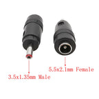 5.5mm to 3.5mm DC Power Connector Adapter Female to Male DC Power Adapter Richie's 10Pcs