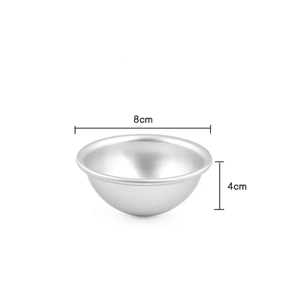 3D Aluminum Ball Mochi Mold – Snowball Cake Pastry Mould Cake & Pastry Mould Richie's 8cm
