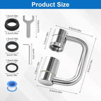 1080° Swivel Stainless Steel Faucet Extender – Dual Mode Faucet Extender Richie's sliver