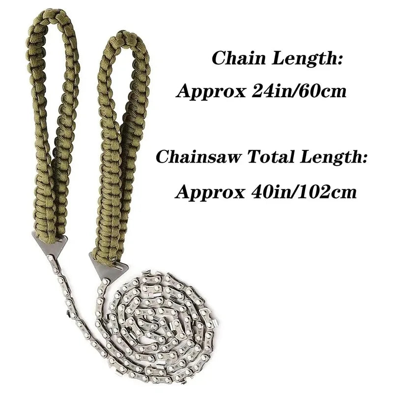 TOTNEND Mini Manual Rope Chainsaw – Portable Survival Hand Saw Manual Rope Chain Saw Richie's