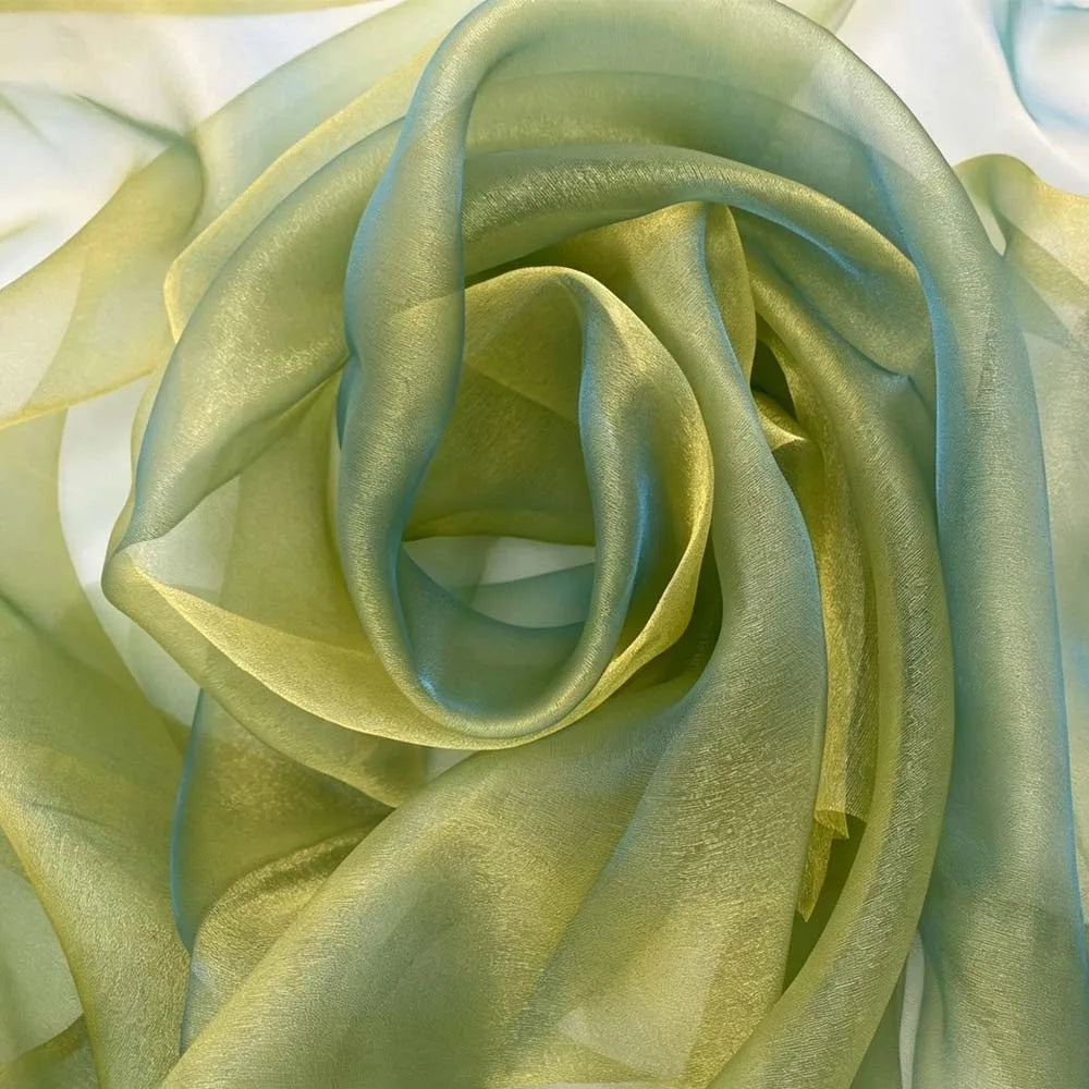 150x100cm Two-Tone Gradient Organza Fabric – Sheer Craft Yarn Organza Craft Fabric Richie's Yellow 150 x100cm